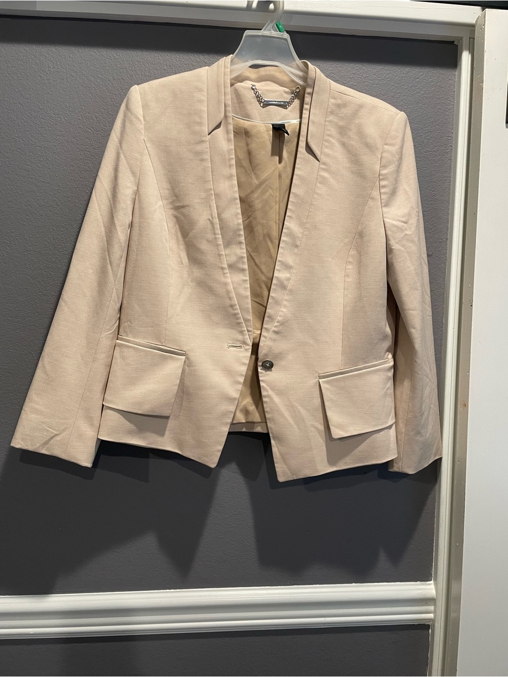 Tailored Women's Blazer in Light Beige